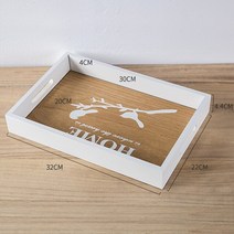 2023 홈바 테이블 모던 화이트 나무 서빙 트레이 커피 테이블 크리에이티브 컵 음식 홈 데코, 02 초콜렛