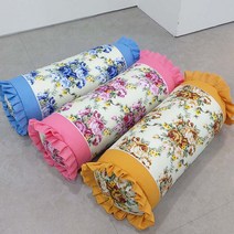 쭈앙 장미 캔디베개커버 둥근베개커버, 블루