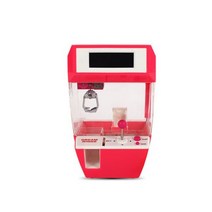 사탕 뽑는 기계 미니 인형 뽑기기계 크레인 장난감 머신 초코볼 기계 아이 생일 선물 usb 동전 작동 게임 포수 기계 캔디 인형 클립 그래버 발톱 아케이드 자동 장난감 알람, 분홍색