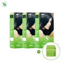 (TS트릴리온) TS 더착한염색 120gx3개+TS샴푸6gx10개 312108, 1.3호 자연흑색120gx3개+TS샴푸6gx10개