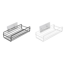 타일 부착식 간편 주방 욕실 메탈선반 디피용 후크걸이 자취방 미니 1평방꾸미기 RACK, 블랙