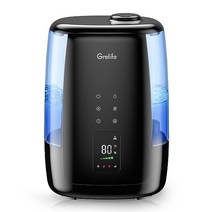 가습기 Grelife 5L 초음파 따뜻하고 시원한 미스트 탑 필 청소 조용한 수면 모드 대형