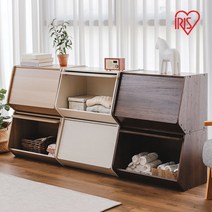 [아이리스코리아] 아이리스 1단 도어형 공간박스 정리함 수납함 STB-600D, 색상:베이지, 1개