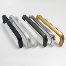 ㄷ자 봉 가구 싱크대 붙박이장 손잡이 블랙 화이트 실버 골드, 192mm
