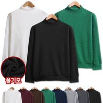 풀기모 오버핏 반폴라 맨투맨 (LW111)