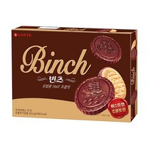 롯데 맛있는과자 개별포장쿠키 [초코]반반 빈츠 204g 홈파티 탕비실, 7개
