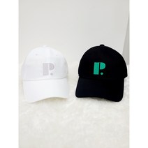 P자수 끈조절 캐주얼 볼캡 남녀공용 모자