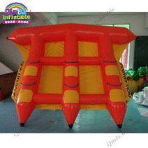 플라잉피쉬보트플라잉보드플라잉보트바나나보트물놀이보트바나나고무보트고무보트플라잉피쉬보드 6 라이더 수상 스키 공기 주입식 플라이 피쉬 바나나 보트, [01] 4 seats, [06] 주황색