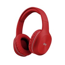 브리츠 W800BT Qplus 유무선 블루투스 헤드폰 구매사은품 제공, 레드