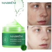 mabrem plant 하이드레이팅 페이스 마스크 모이스춰라이징 안티에이징 화이트닝 스킨 케어 리바이탈라이징 크림 슬리핑 페이셜 마스크 트리트먼트, 없음