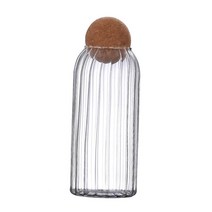코르크 뚜껑 물개 깡통 커피 차를 가진 밀봉된 유리제 저장 병 단지, 1300ml, 유리