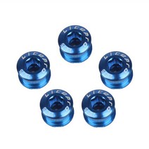 자전거체인휠 크랭크암 5pcs mtb 나사 사이클링 링 볼트 합금 플레이트 손톱 세트, 협력사, 파란색