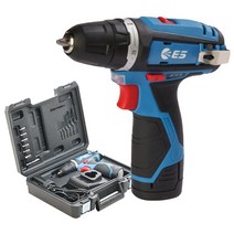 ES산업 충전 드릴드라이버 12V 미니드릴 배터리세트 LD1012, 본체+배터리2개+충전기세트