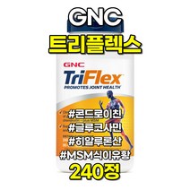 GNC 트리플렉스 콘드로이친 1200 MSM 식이유황 히알루론산 240정