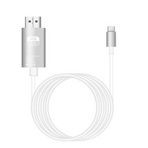 hdmi케이블 모니터 케이블 연결선 연장 듀얼맥북용 전원 어댑터 케이블 삼성 화웨이 USB-C 타입 to HDMI, 03 WHITE_02 4K 60hz 2m
