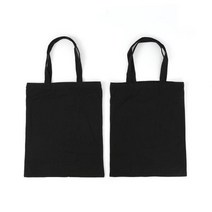 에코백 가벼운 캔버스 가방 만들기 무지 2p세트 34.5x42cm 블랙 캔버스백 천 데일리 백