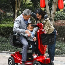 장애인차 장애인 노약자 전동차 전기 4륜차 전동차, 블루  20A     70마일