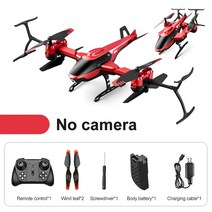 RC헬리콥터 키덜트 스마트 HD 카메라 드론 4K RC 헬리콥터 와이파이 쿼드콥터 앱 제어 원격 완구, 01 Red No Camera