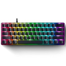 Razer Huntsman 미니 60% 게이밍 키보드: 아날로그 광학 스위치 - 더블샷 PBT 키캡 - 크로마 RGB - 온보드 메모리 - 휴대용 60% 폼 팩터 - 탈착식 타입, Classic Black_Analog Optical S
