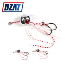 DZAT 루어 미끼 야광 타이라바 헤드 스커트 세트 루어낚시 참돔 채비 유동식60g 80g 100g 120g 150g 200g, 은색, 100g-3P