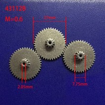 1+2 랙기어 43112b 0 6m od 27mm 복제 43개 이빨 11개, 43 - 11 이빨, 2.05mm