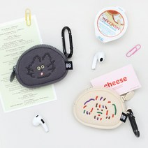 로마네 Brunch Brother 라운드 에어팟 파우치, 키티