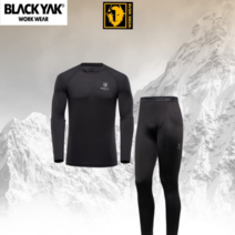 블랙야크 워크웨어 S-동내의세트 기모 블랙 히트텍 스키 등산 동계용품 얇고 부드러운 촉감 편안한내복
