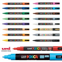 uni 포스카/마카/POP 펜/데코 펜/냄새없음, PC-5M-레드(15)