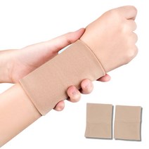 고탄력 스판덱스 손목 보호대 2P 손목건초염 손목터널증후군, 베이지 2XL - 2개, 2개