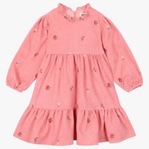 밀리밤 NC05 22 골덴 꽃자수 원피스 MLOW22N71