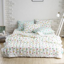 국산 리플 시어서커 시원한 누빔 여름 침구 단품 및 이불패드세트 이불베개세트 짱구