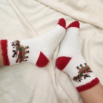 크리스마스 루돌프 수면양말 캐릭터 보온 패션