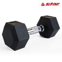 [star] 고무 육각 아령 1~10kg 육각덤벨 6각 강철파이프, 5kg