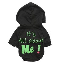 강아지옷 겨울옷 실내복 반려견 강아지티셔츠 기모 자켓 패딩 강아지의류, M, Black About Me