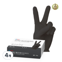 라이브잇 키친아트 니트릴 PVC 합성장갑 다목적용, 8개, 소(S), 블랙