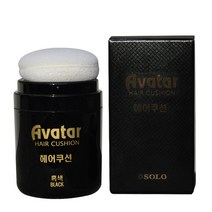 아바타 헤어쿠션 25g 여자 남자 가르마 빈모커버, 흑갈색, 1개