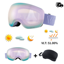 벡터 키즈 스키 고글 더블 레이어 UV400, 기본, Pink1