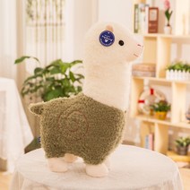 몽실몽실 페루 알파카 인형 귀여운 애착인형 안고자는 베개 바디필로우, 그린_46cm 0.42kg