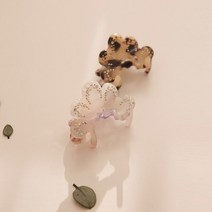 바이데이지 마블 하프 플라워 미니 포인트 집게핀 Bh0655