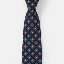 다이앤 패턴 네이비 넥타이