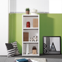 [라인퍼니쳐] 도담 3단 500 책장 화이트 삼나무