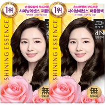 미쟝센 샤이닝 에센스 퍼퓸염색약 4N 짙은갈색 새치전용/크림타입, 2개