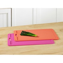 캠핑용 휘어지는 실리콘제질 파송송 도마 손질 생선 육류 해산물 첫요리, 중-오렌지