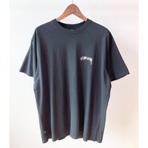 스투시 SHADOW SCRIPT 티셔츠 ST012000 피그먼트 블랙 MENS
