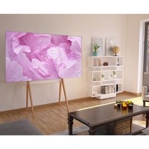 최신형 이젤형치비거치대 75인치 LG 삼성 더 프레임 티비스탠드 TV이젤 이동식 화이트, 화이트/티비거치대+멀티셋탑박스거치대