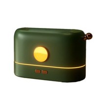 가습기 불꽃 LED 아로마 디퓨저 야간 조명 조절 가능한 소음 감소 안개 제조기 리필 형 스프레이 어, [03] Green
