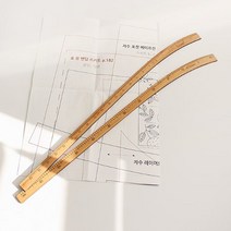 원단쟁이 대나무곡자 나무곡자 목곡자 곡자 나마꼬(2타입) E2, 1개, inch자