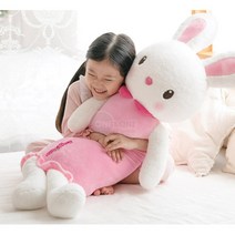 여아애착인형 바디필로우 큰토끼인형 아기쿠션 생활용품 롱쿠션 조카선물 롱배게 봉제인형 키즈 3살 5살