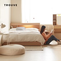 트루베퍼니처 도로시 LED 조명 3단 수납침대 퀸 (Q), 화이트