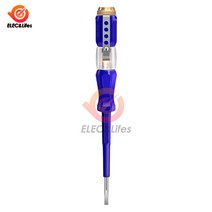 B07 전기 테스터 펜 전압 표시기 테스트 연필 스크루 드라이버 100-500V 네온 전구 비접촉 절연, red